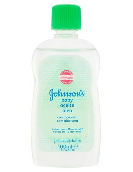 Johnson's Baby Olio Aloe Vera - Formato Mini Da Viaggio 100ml - Travel Size
